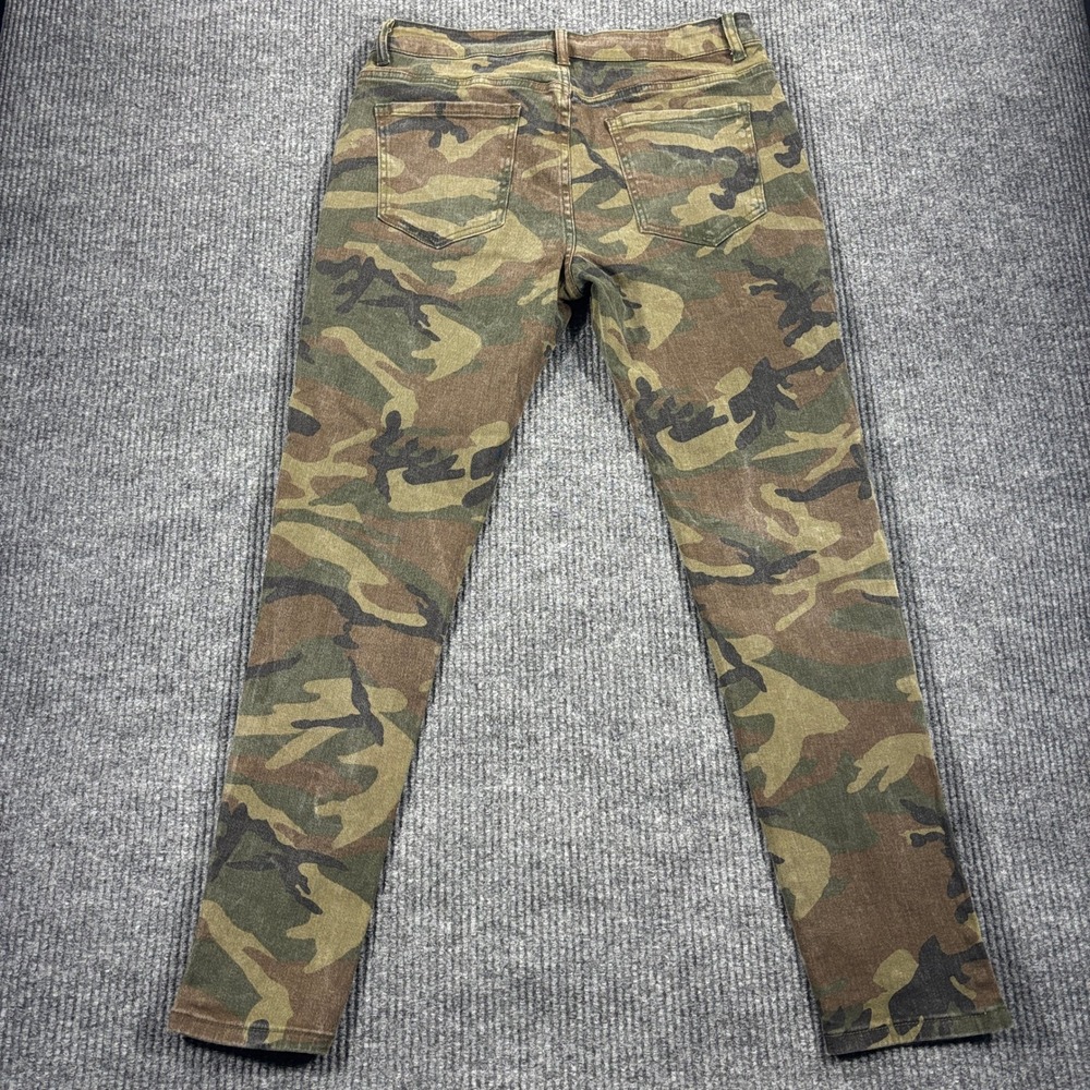 SHEIN Skinny Jeans Women Size 36 Green Camo Print High Rise Stretch - Picture 9 of 10
